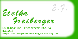 etelka freiberger business card